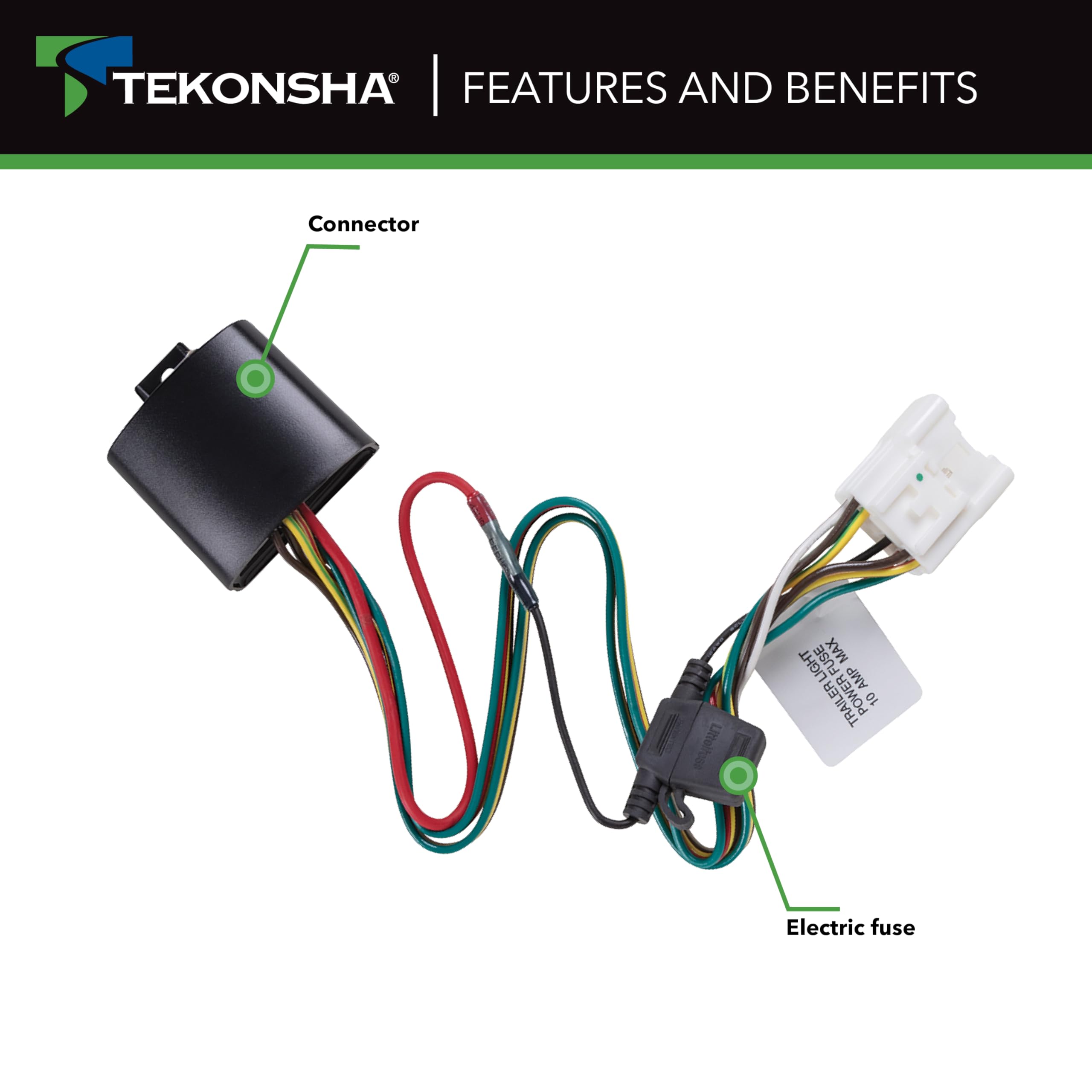 T-One 118827 Custom Harness T-Connector, 4-Way Flat, w/Circuit Protected ModuLite HD Module, Compatible with 2024-2025 Toyota Grand Highlander, 2020-2025 Toyota Highlander
