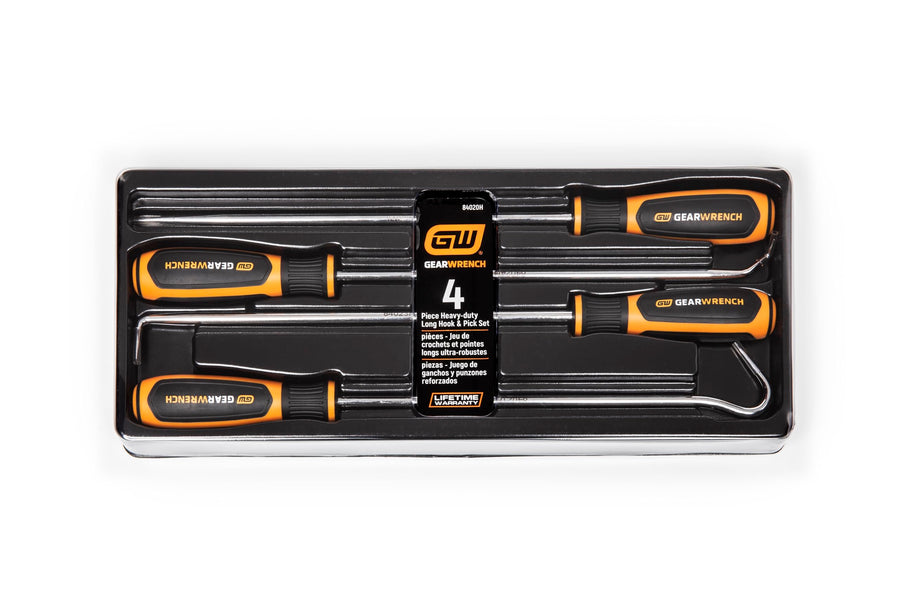 4 Pc. GEARWRENCH Heavy-Duty Long Hook & Pick Set - 84020H