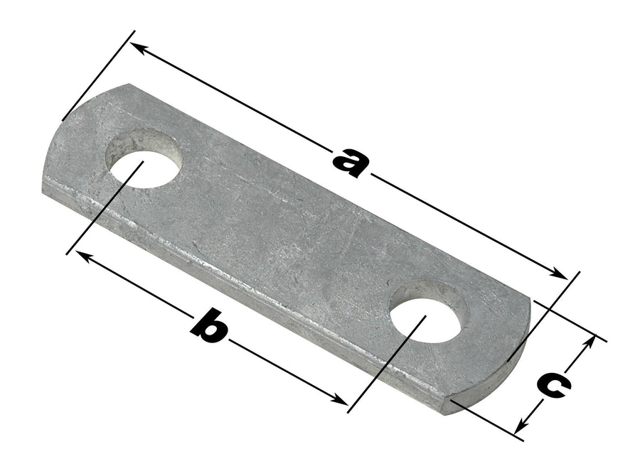 20016GA CE Smith Trailer Frame Strap, 4"- Replacement Parts and Accessories for Your Ski Boat, Fishing Boat or Sailboat Trailer, Silver, 4" Length; 2-9/16" Hole Center