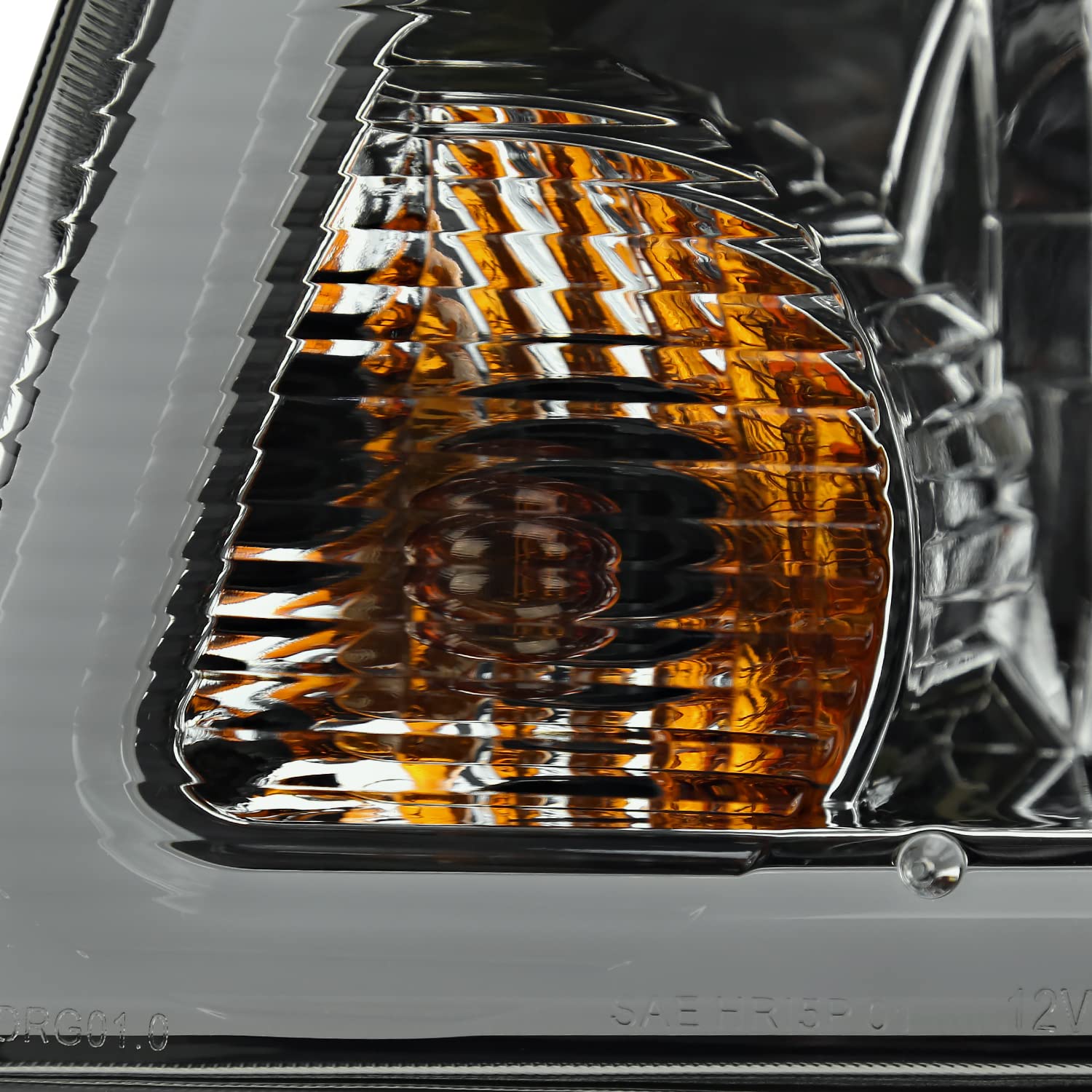 Smoke LED Tube Headlights SPEC-D TUNING Compatible with 2001-2011 Ford Ranger, Left + Right Pair Headlamps Assembly