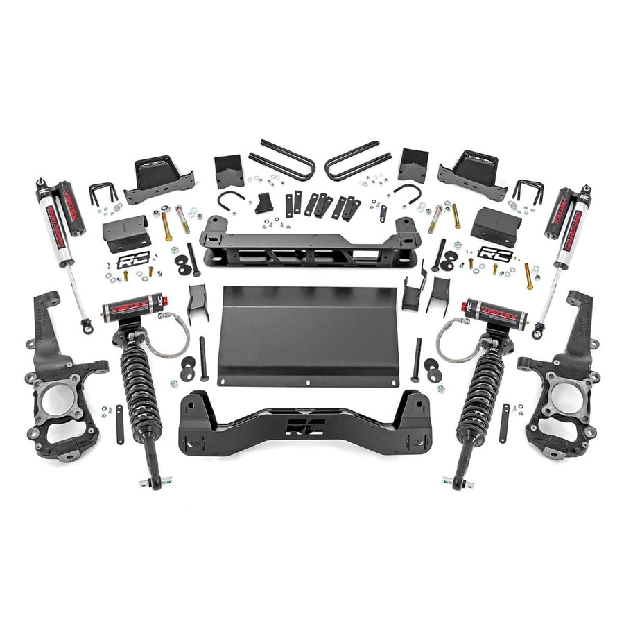 6" Rough Country Suspension Lift Kit with Vertex Coilovers & Vertex Shocks for Ford F-150 4WD (2021-2024)