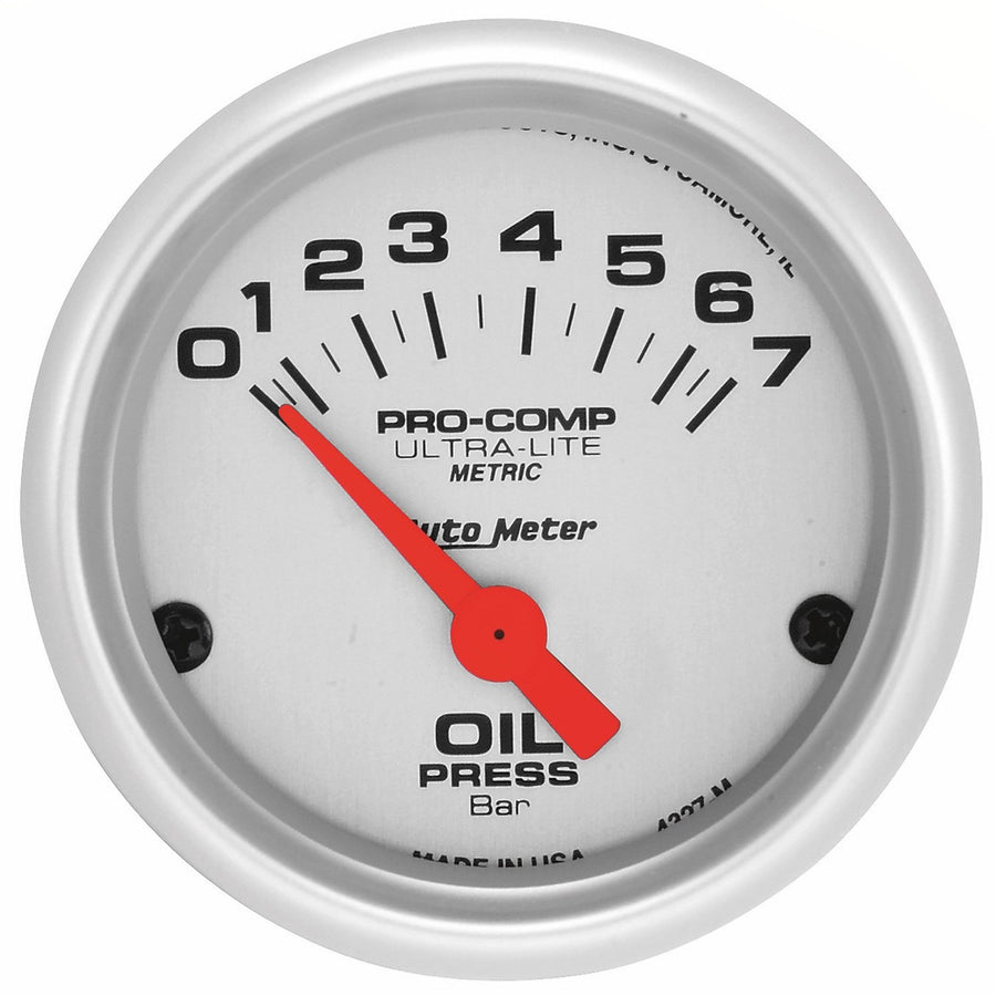 Ultra-Lite Auto Meter 4327M Metric Oil Pressure Gauge