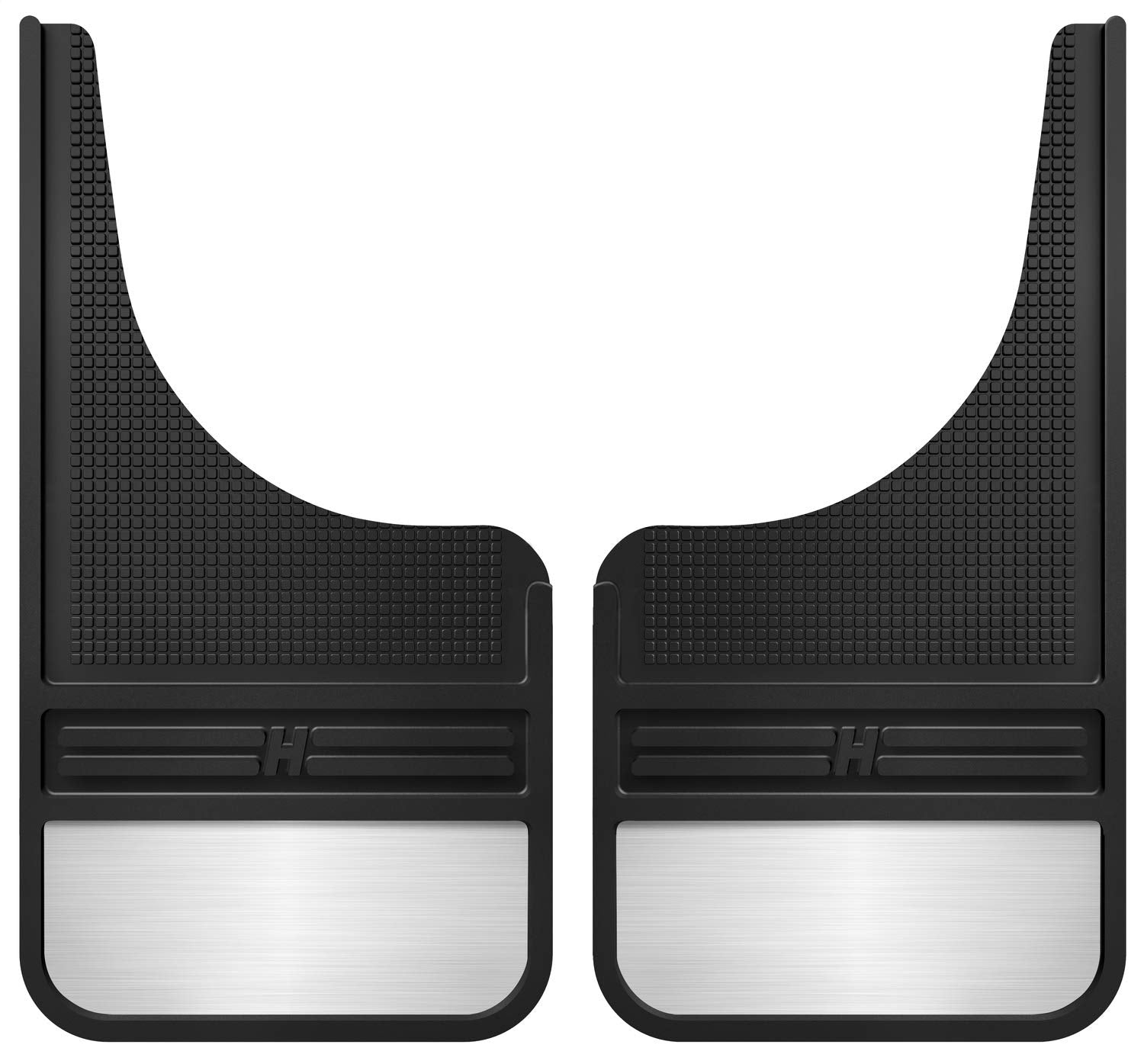 Husky Liners Mud Flaps Universal Muddog | Rubber Front Mud Flaps - 12" w/Weight - Black | 55001