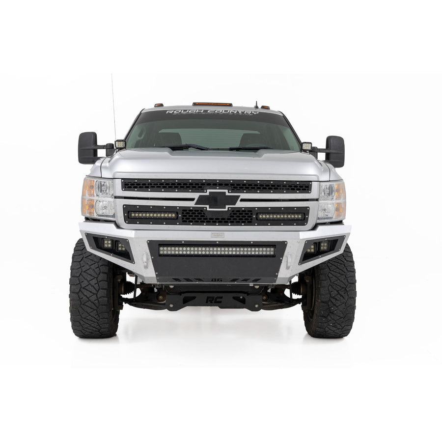 Rough Country LED Ditch Light Kit for 1500/2500HD/3500HD Chevy & GMC (2007-2014) - Hood Mount, 80W Dual 2" Spectrum Series Lights, 9600 Lumens, Wide Beam