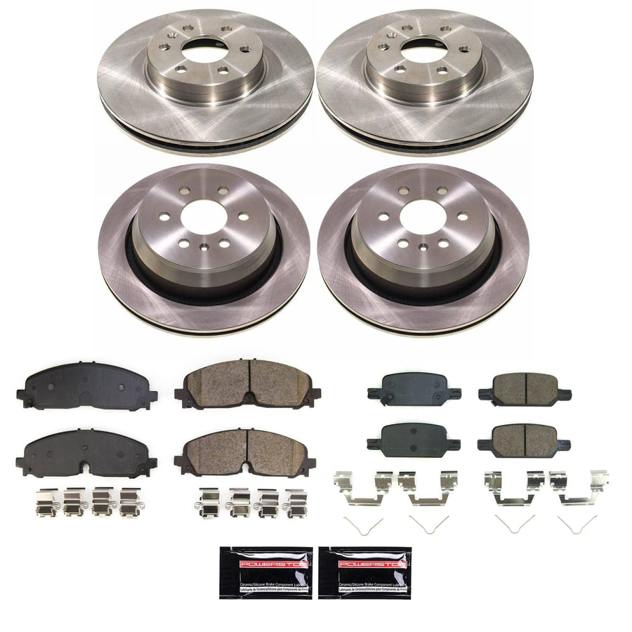 Power Stop Front and Rear KOE8797 Brake Pads and Rotors Stock Replacement Brake Kit Autospecialty For Chevrolet Colorado 2021-2022, GMC Canyon 2021-2022 [Application Specific]