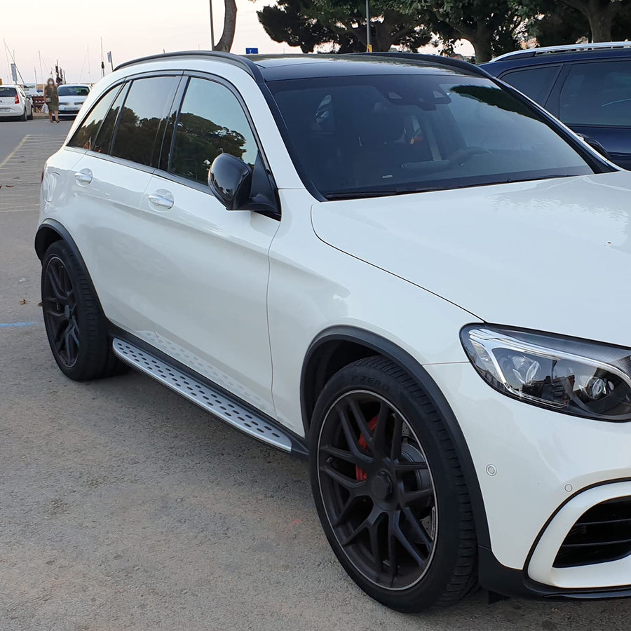Aluminum Running Boards Spec-D Tuning Side Step Bars Compatible with 2016-2020 Mercedes Benz GLC X253