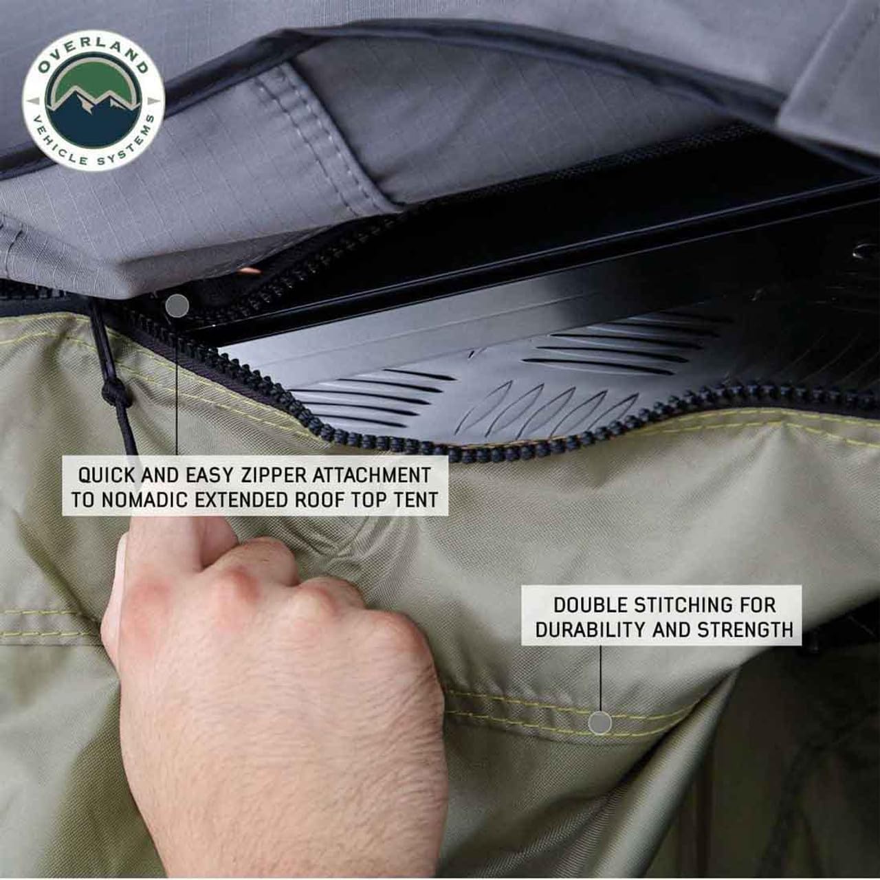 Nomadic N2E - Annex Room with Floor, Green Body & Green Trim Overland Vehicle Systems 18529936