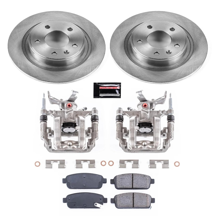 Power Stop KCOE5552A Rear Stock Replacement Autospecialty Caliper Kit- OE Rotors, Ceramic Brake Pads, Calipers For Buick Cascada 2016-2019, Buick Verano 2012-2017 [Model Specific]