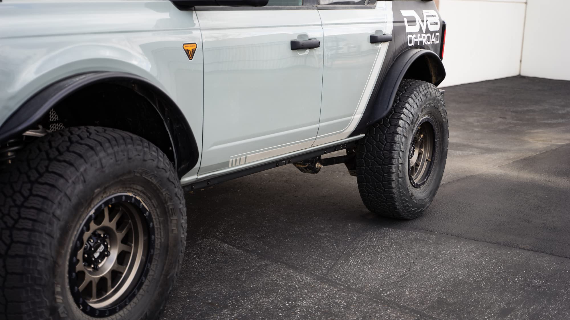 Pinch Weld Covers DV8 Offroad for 2021-2025 Ford Bronco 4-Door | Covers Up Unsightly Pinch Weld | Bolt-On Installation | Micro-Texture Black Powder Coat