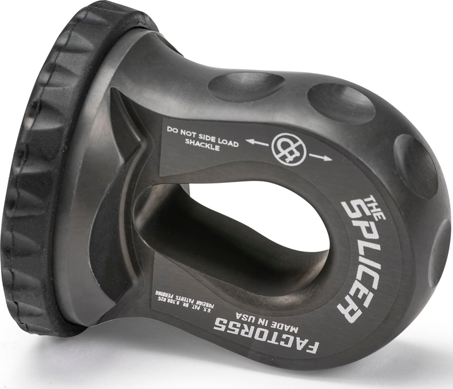 Synthetic Rope Shackle Factor 55 Splicer, Fits Rope up to 1/2" - Gray