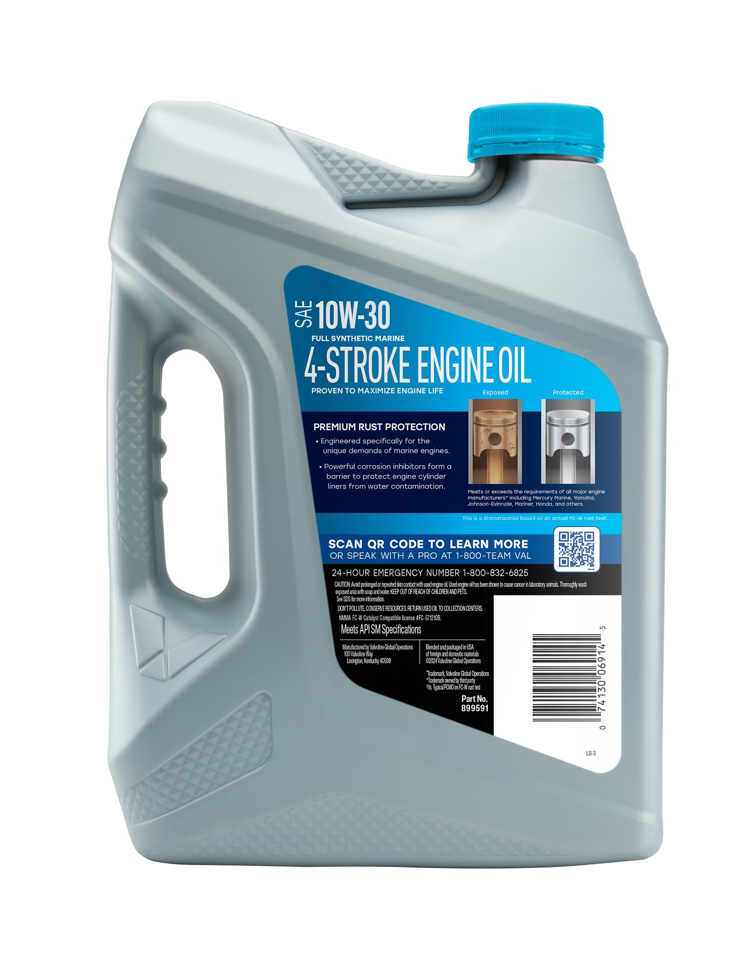 4-Stroke Valvoline Marine Full Synthetic Engine Oil 1 Gallon