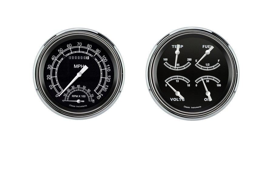 Classic Instruments LS Swap Speedometer CT47TR62-LS Traditional Direct Fit Gauge Package with Built in Tach and Quad Gauge Fits 1947-1953 Chevy Truck