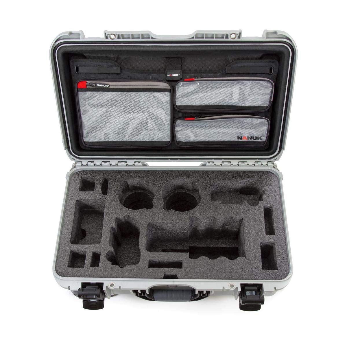 Nanuk 935 Media Series Wheeled Lightweight NK-7 Resin Hard Case with Foam Insert for Sony A7R, Silver
