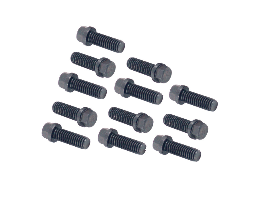 Header Bolts Mr. Gasket,3/8-16X1, Black