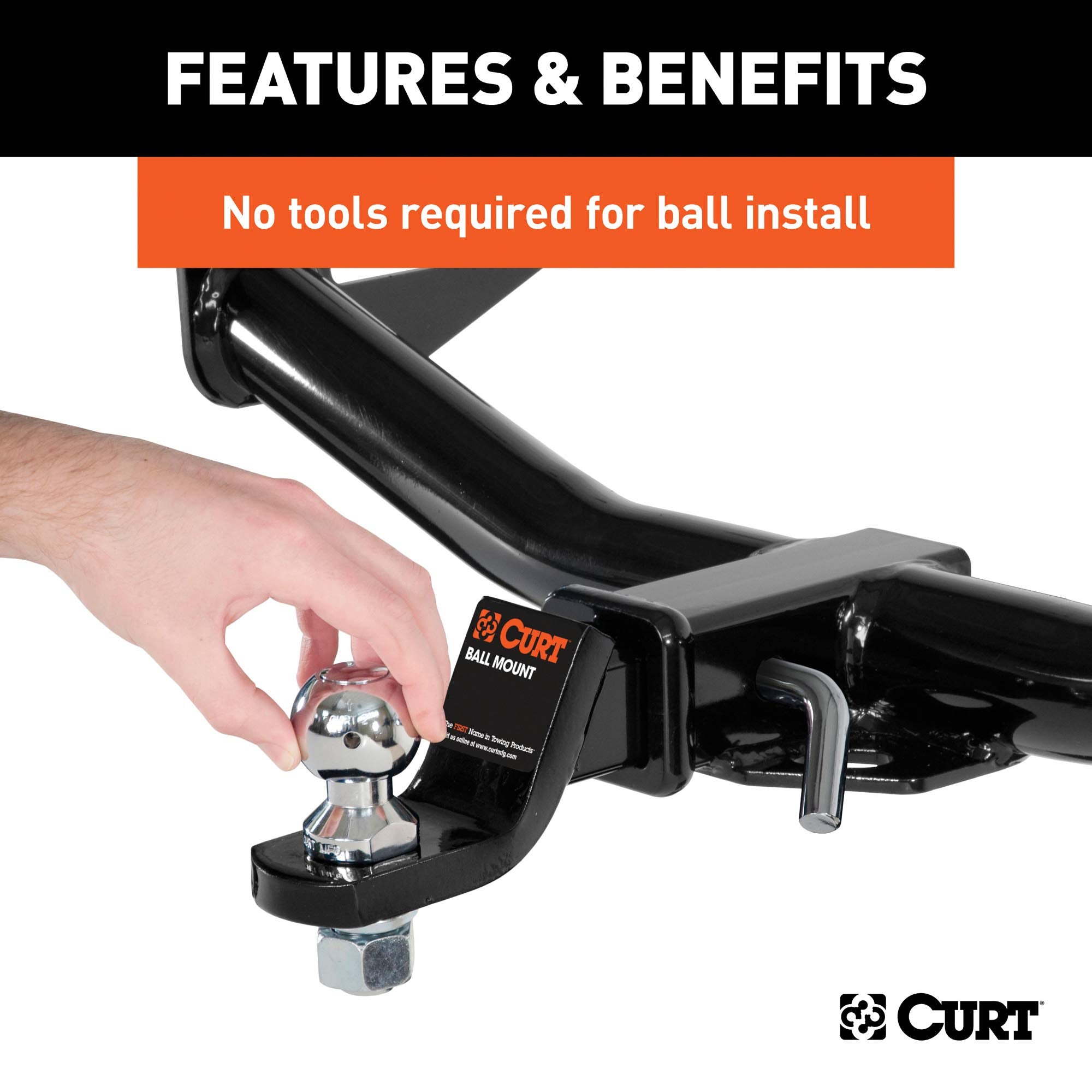 CURT 42178 Chrome Steel 1-7/8 and 2-Inch Switch Ball Set, Up to 6,000 lbs. GTW