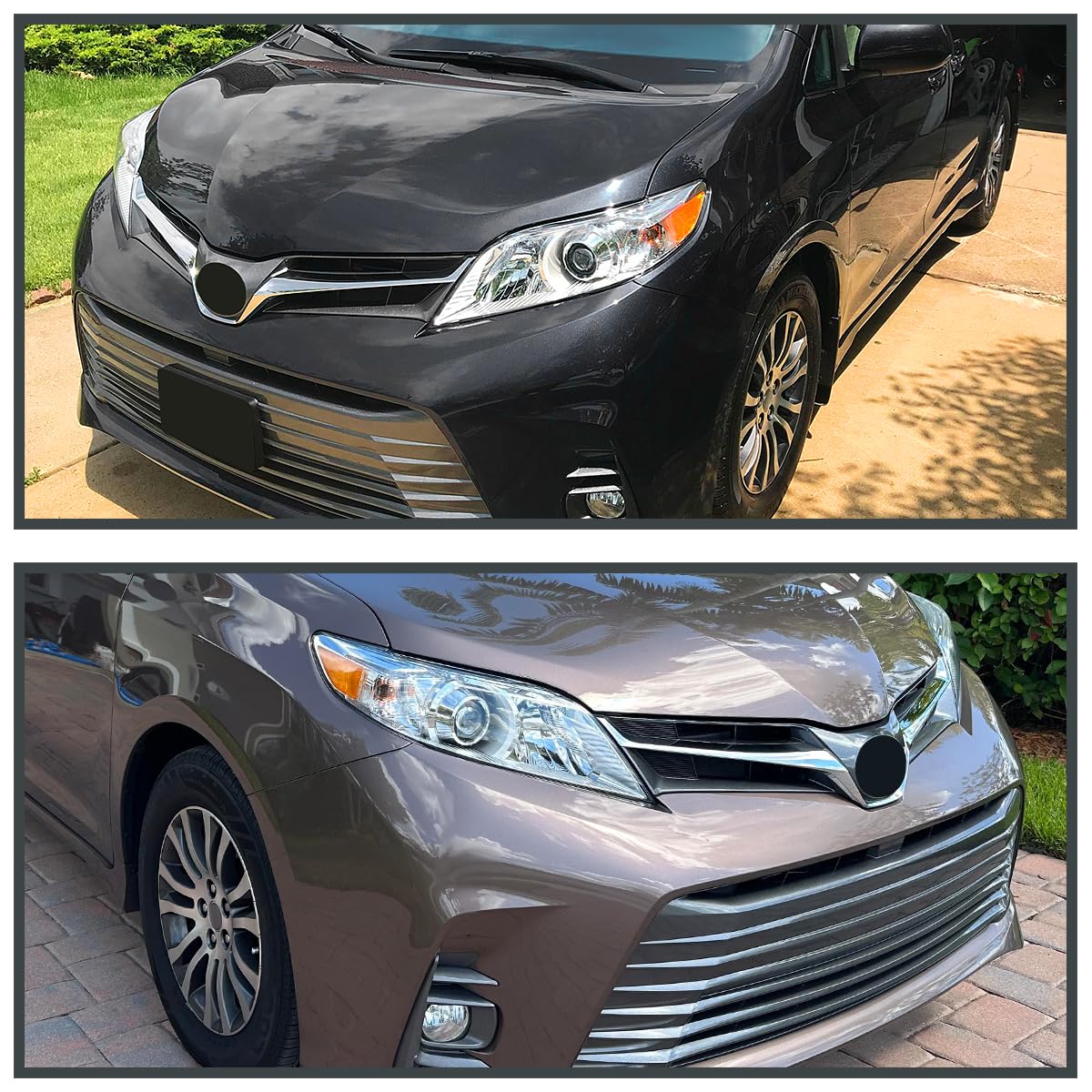 Spec-D Tuning Projector Chrome Headlights Compatible with 2011-2020 Toyota Sienna, Left + Right Pair Headlamp Assembly