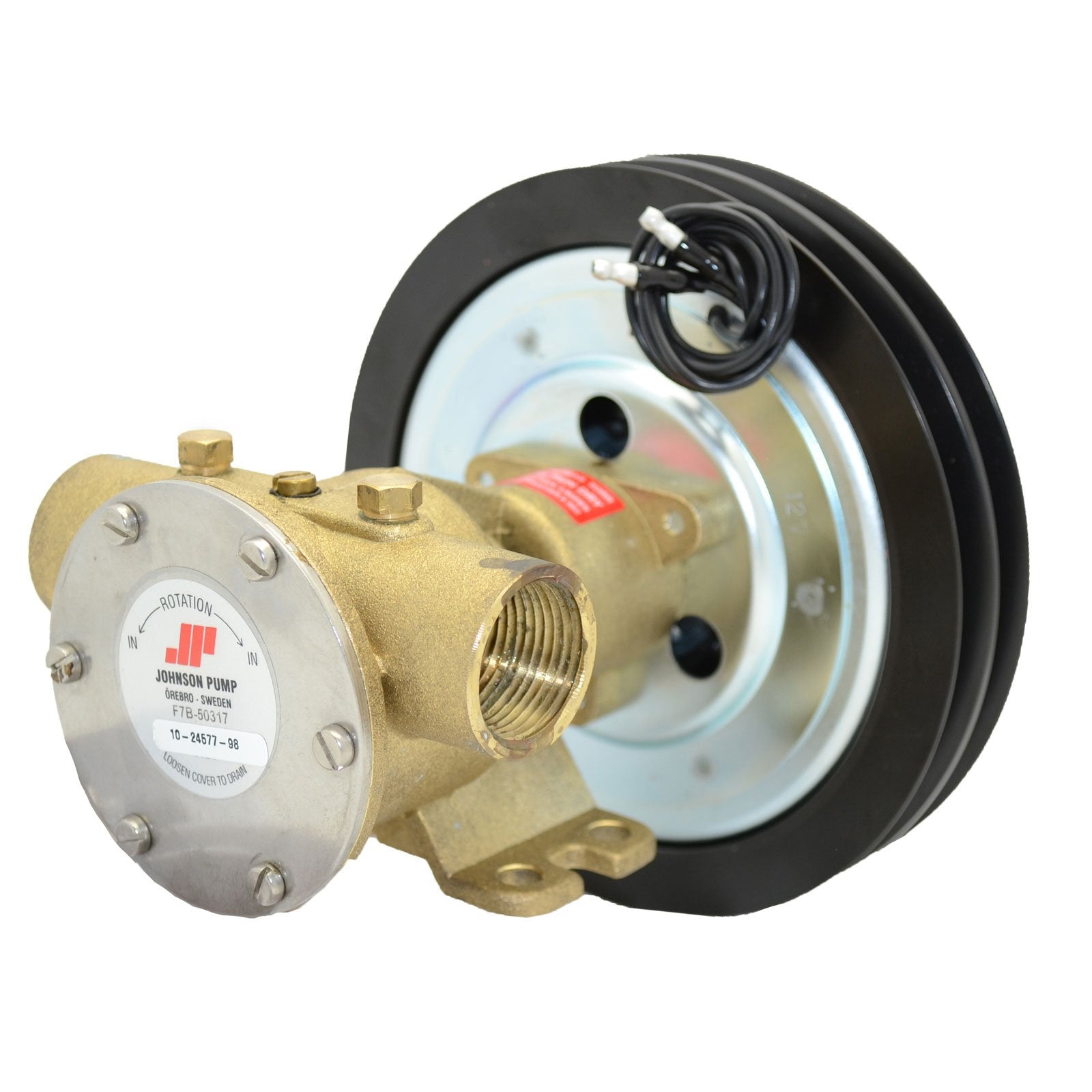 10-24577-98-3 Johnson Pumps F7B-5 Heavy Duty Electromagnetic Clutch Pump with 1XB Pulley and 1-Inch NPT, 12V