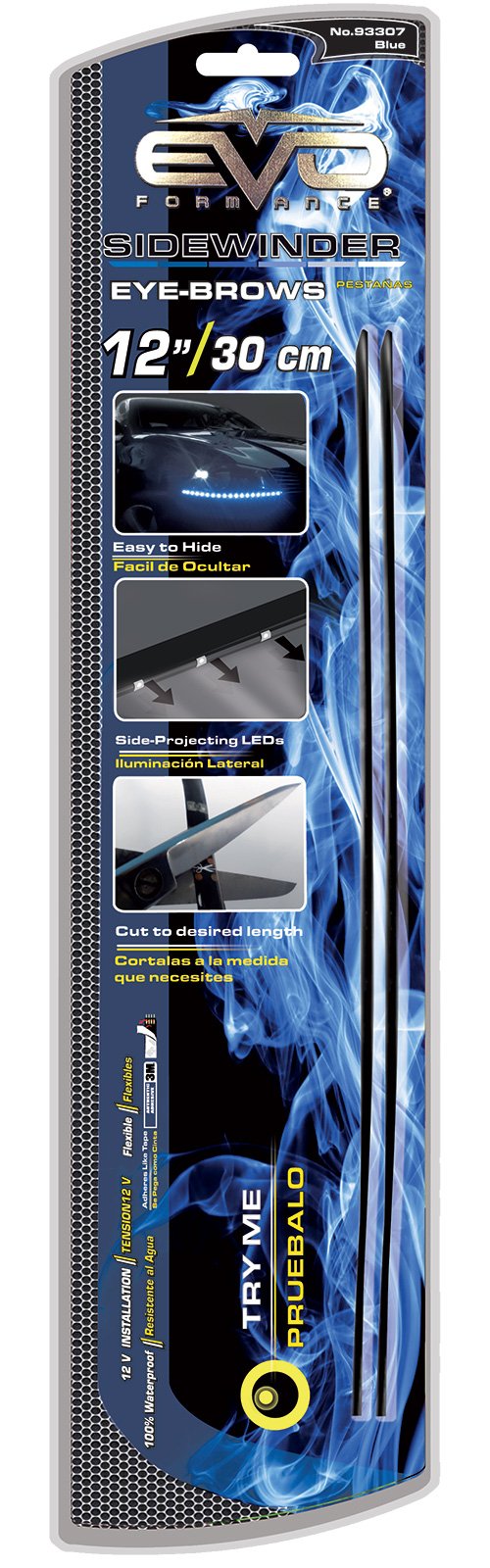 EVO Formance CIPA 93307 LED Sidewinder Eyebrows, Blue