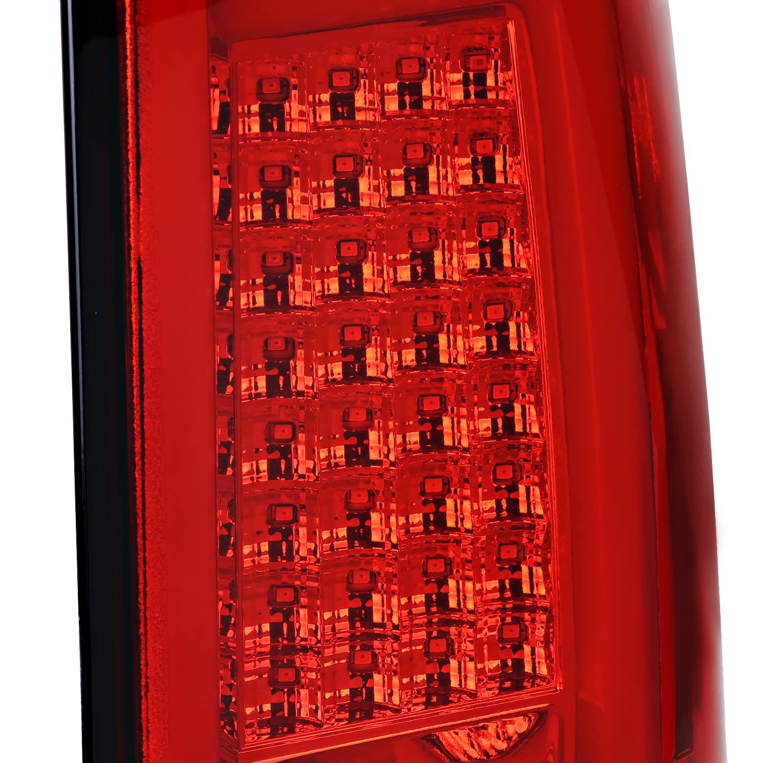 Red LED Tail Lights w/LED Light Bar SPEC-D TUNING Compatible with 2004-2015 Nissan Titan, Left + Right Pair Assembly