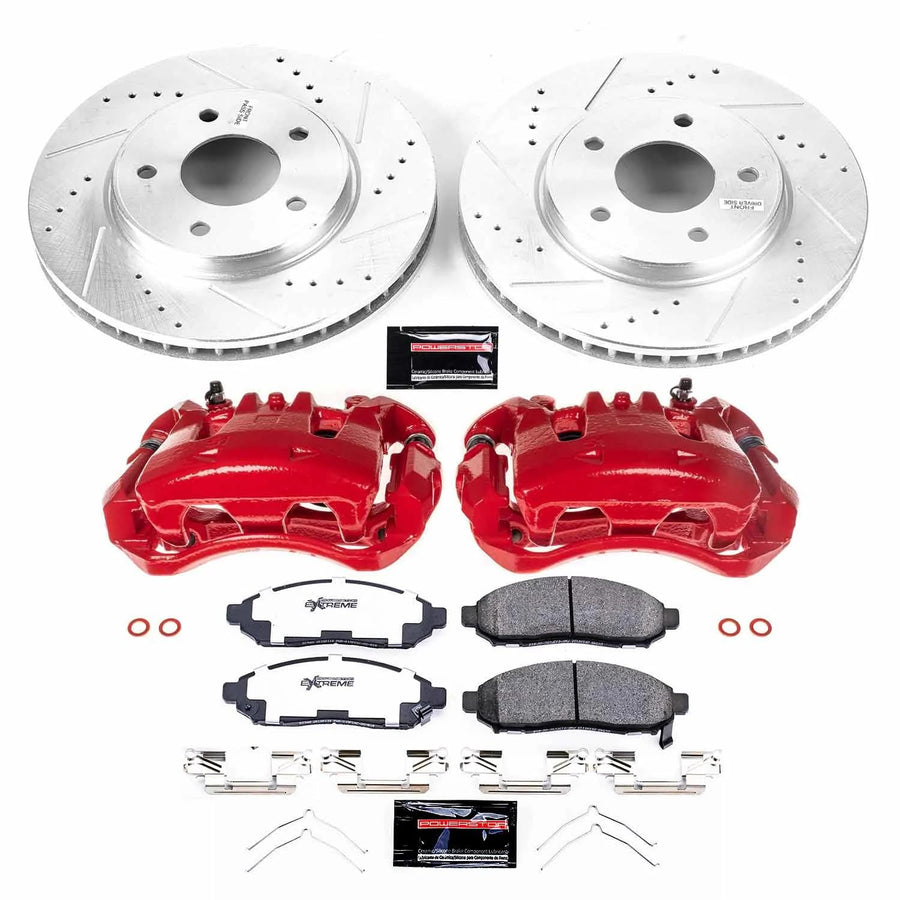 Power Stop Z36 KC6492-36 Truck & Tow Front Caliper Kit-Rotors, Carbon Ceramic Brake Pads, Calipers