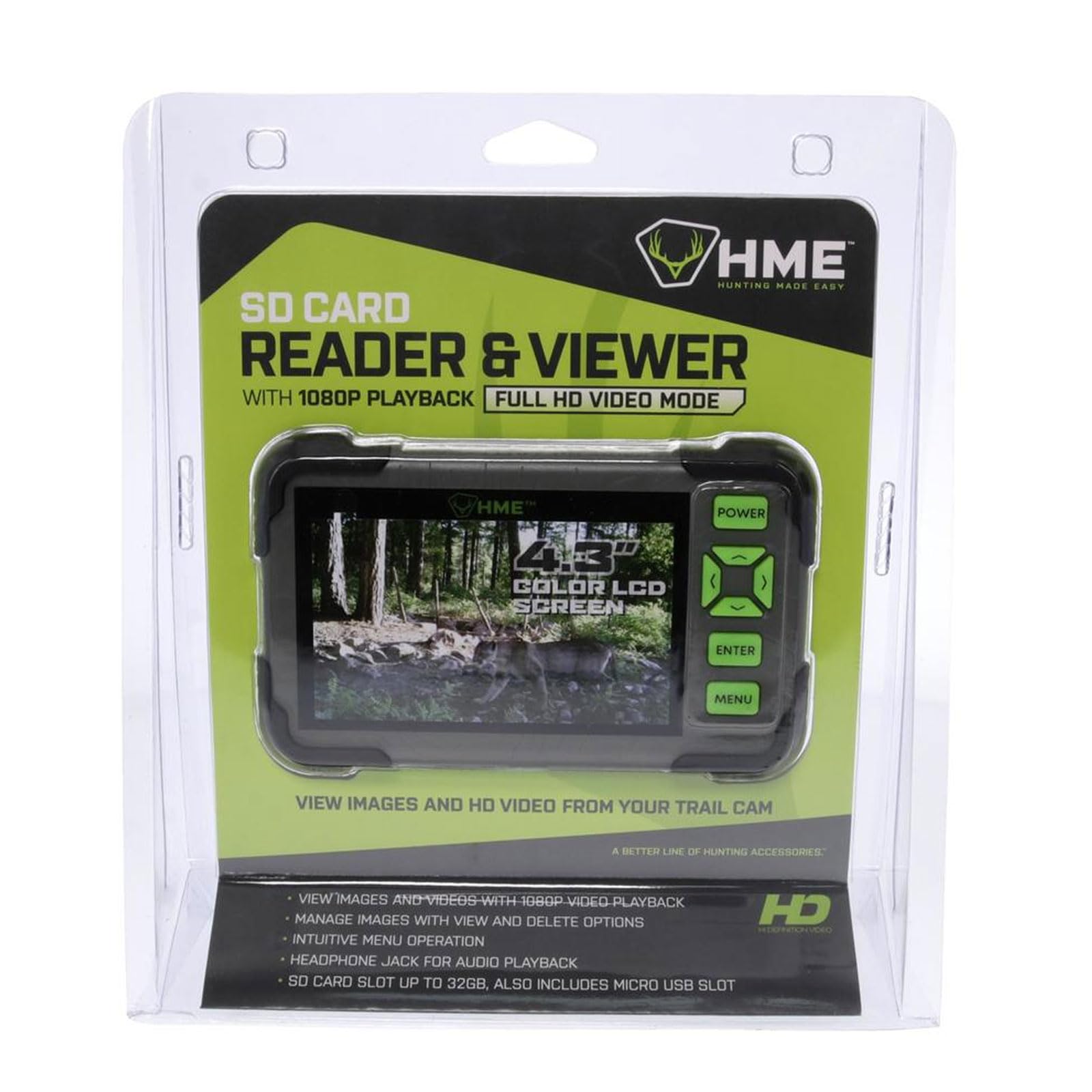 HME SD Card Read/View High-Definition with 4.3" LCD Screen | Durable Water-Resistant Housing | Effortless Navigation