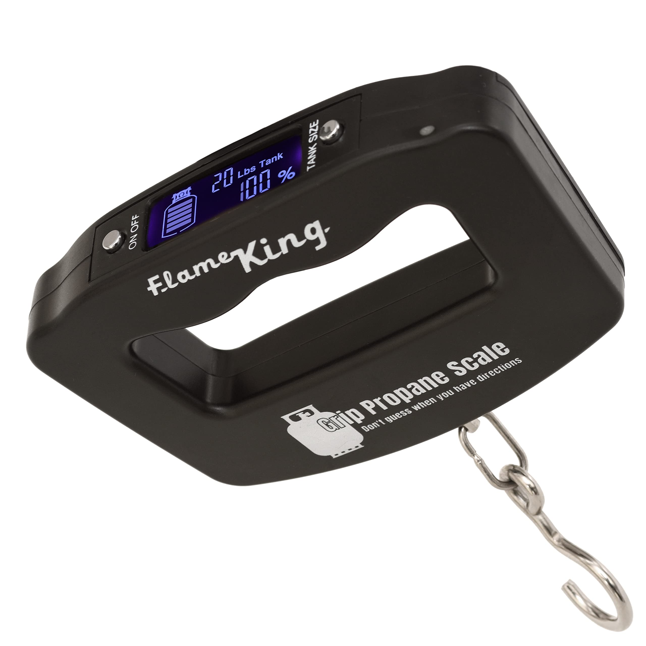 Flame King Digital Scale for 5LB, 10LB, 20LB, 30LB, 40 LB Propane Tank, (Black)