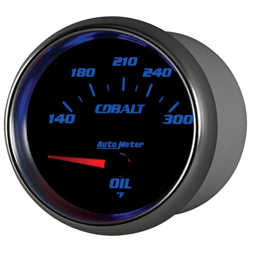 Auto Meter Cobalt 7948 2-5/8" 140-300 Degree F Short Sweep Electric Oil Temperature Gauge