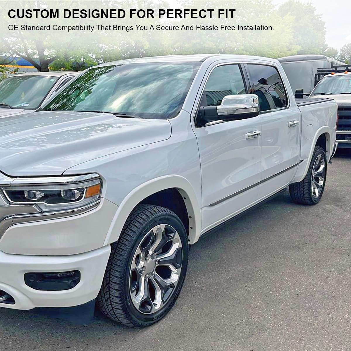 Chrome Spec-D Tuning Power Heated + LED Signal + Blind Spot Monitor BSM Left Driver Side Mirror Compatible with 2019-2024 Ram 1500