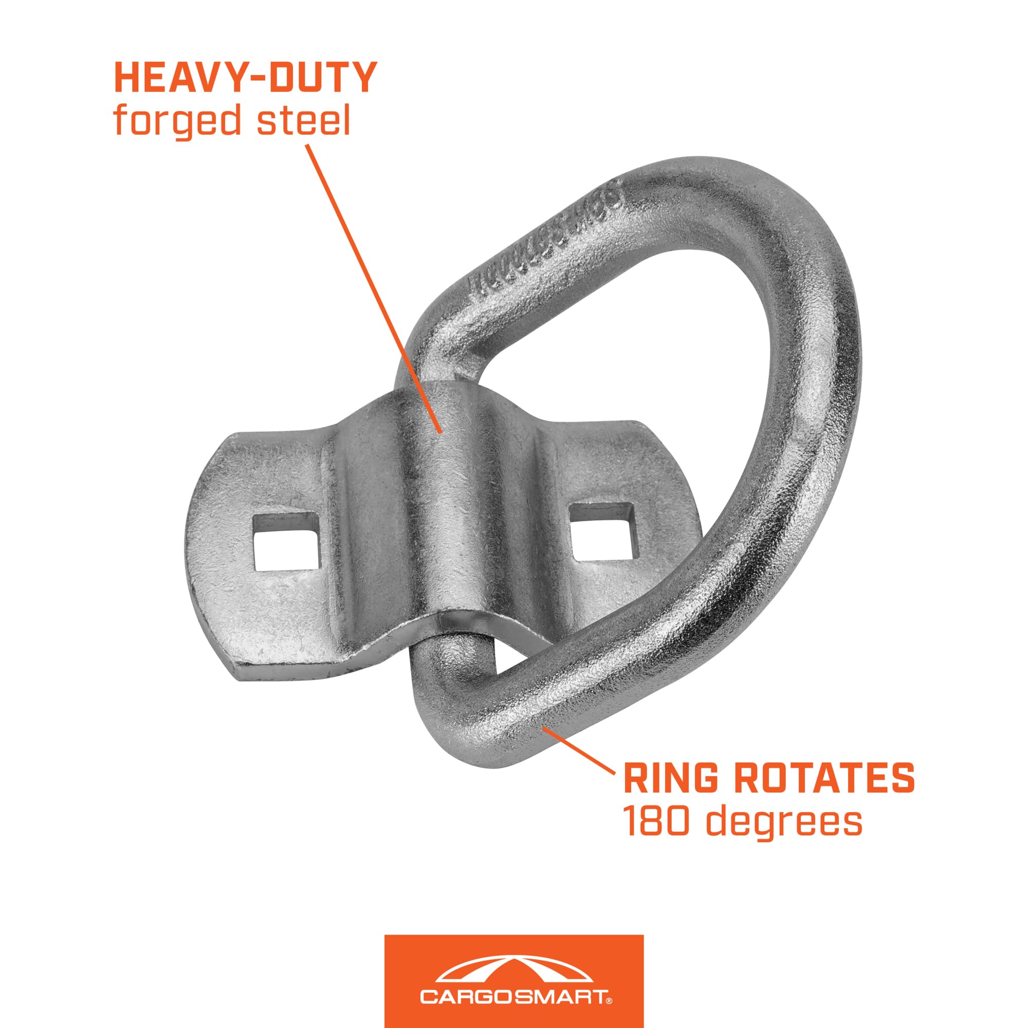 Forged Heavy Duty D-Ring, 1/2" Diameter, 2 3/8" x 2 1/2" 11,000 lb 1 Pk