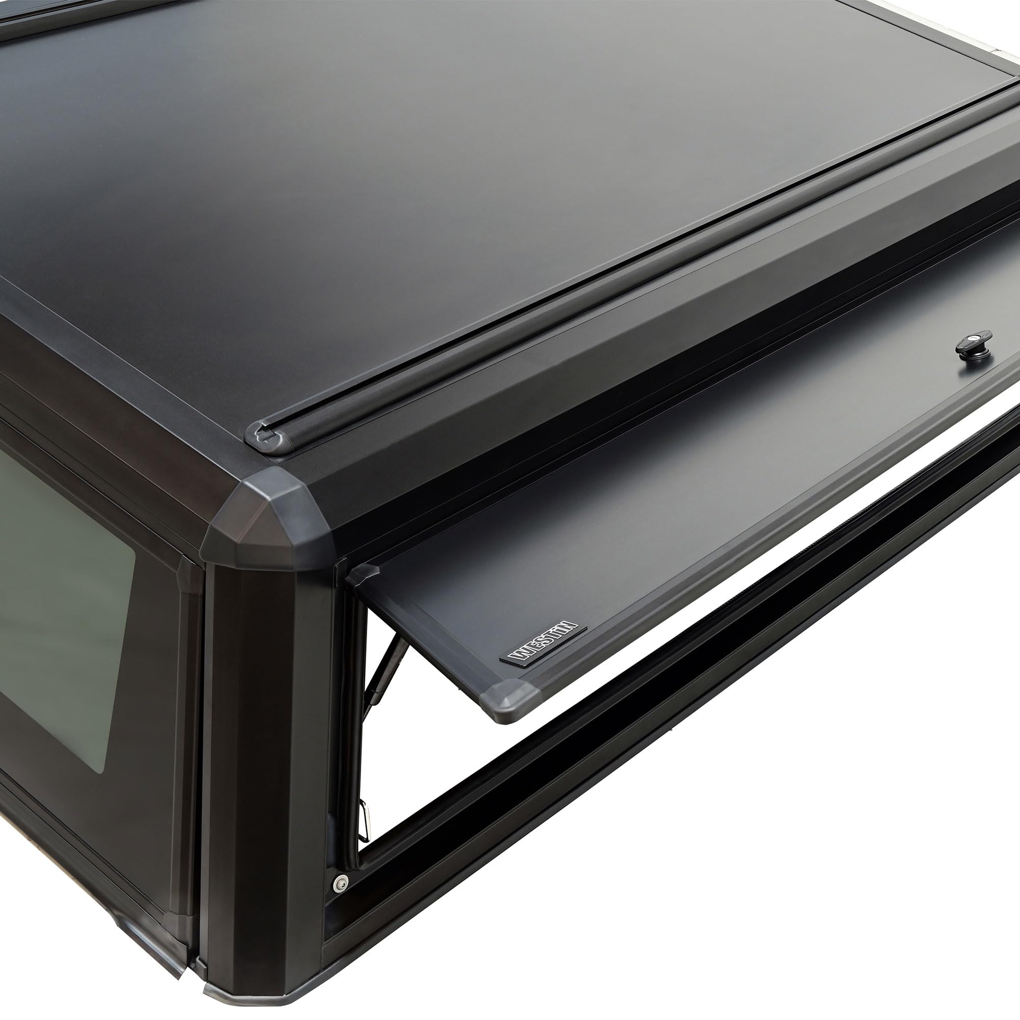 EXP Truck Cap Westin 16-12815 with Solid Front Glass fits 2024-2026 Tacoma 6' Bed Matte Black