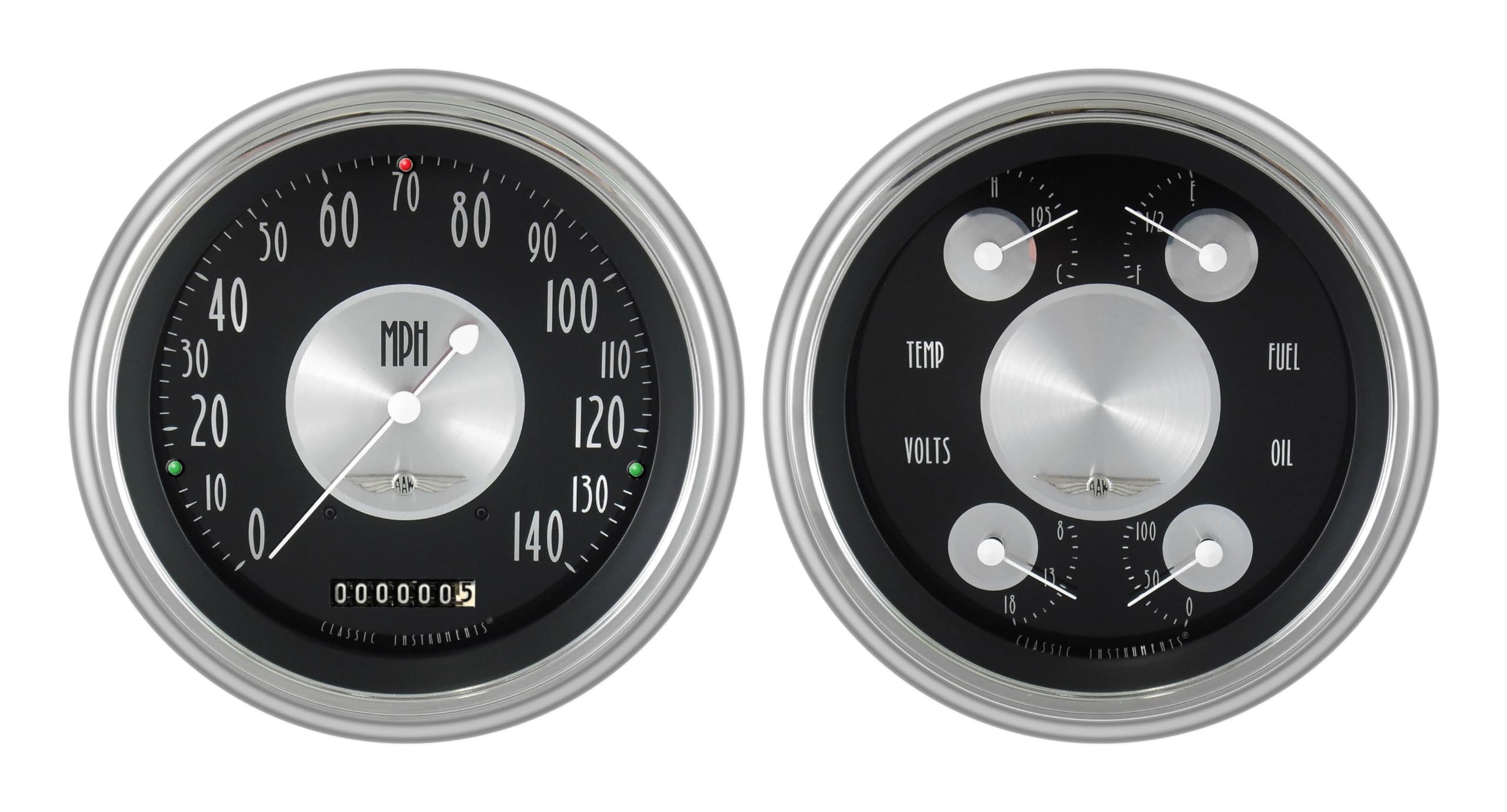 Classic Instruments 1951-1952 Chevy Car CH51AT52 All American Tradition 4 5/8" Speedometer & Quad Gauge - GM