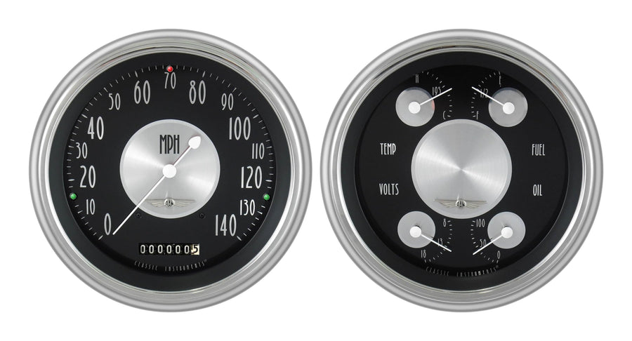 Classic Instruments 1951-1952 Chevy Car CH51AT52 All American Tradition 4 5/8" Speedometer & Quad Gauge - GM