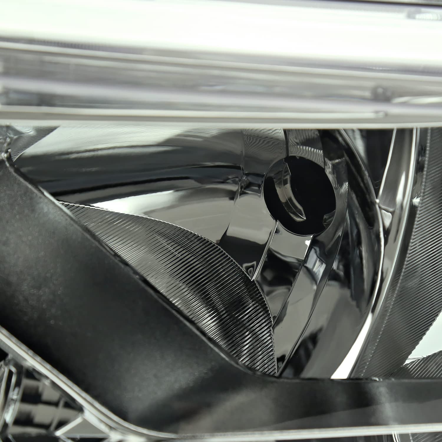 Smoke Headlights w/LED Strip SPEC-D TUNING Compatible with 2014-2016 Nissan Rogue, Left + Right Pair Headlamp Assembly