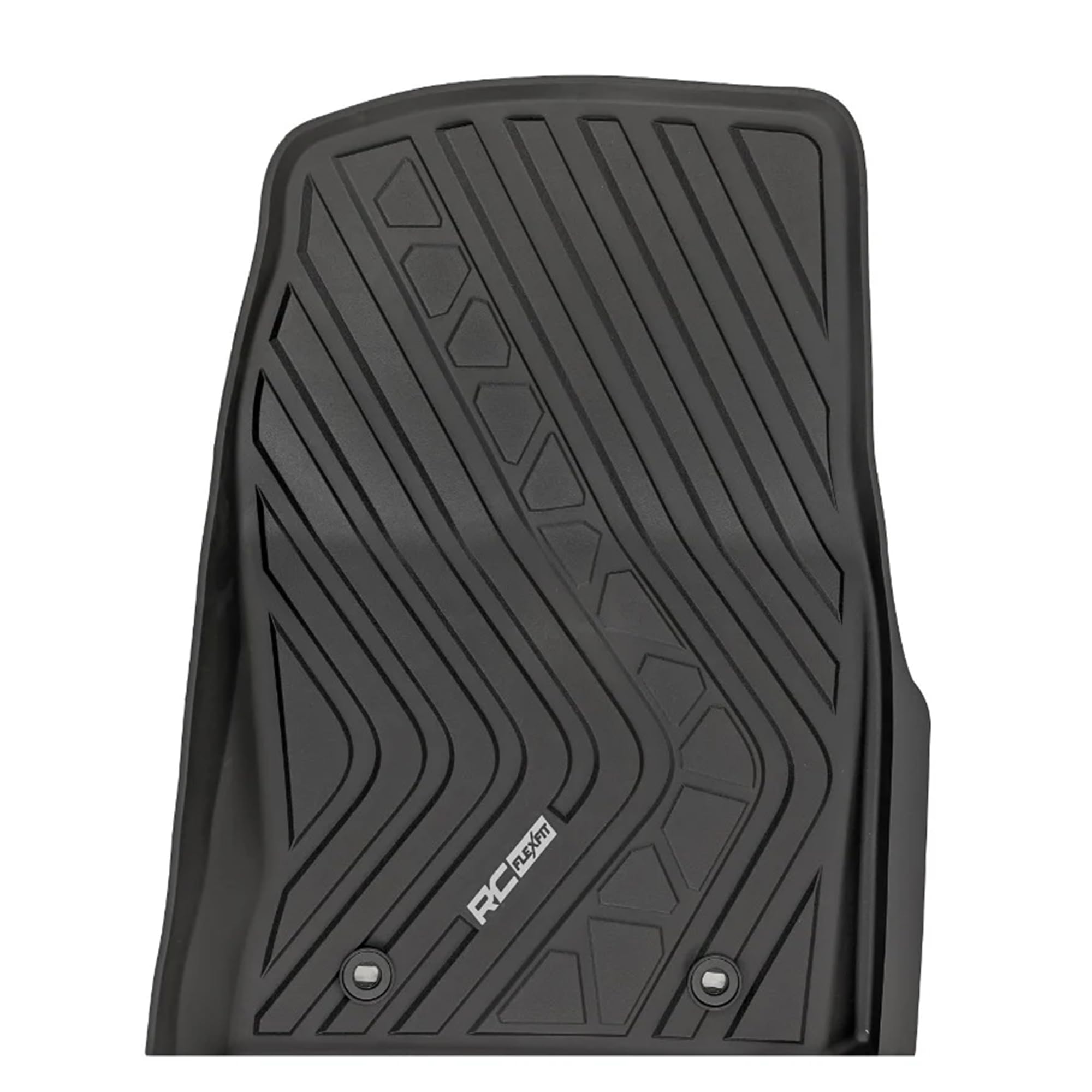 Rough Country Front Flex-Fit Floor Mats for Toyota Tundra (2022–2025) Crew Cab - Custom All-Weather Non-Slip TPE Liners w/Spill Saver Lip
