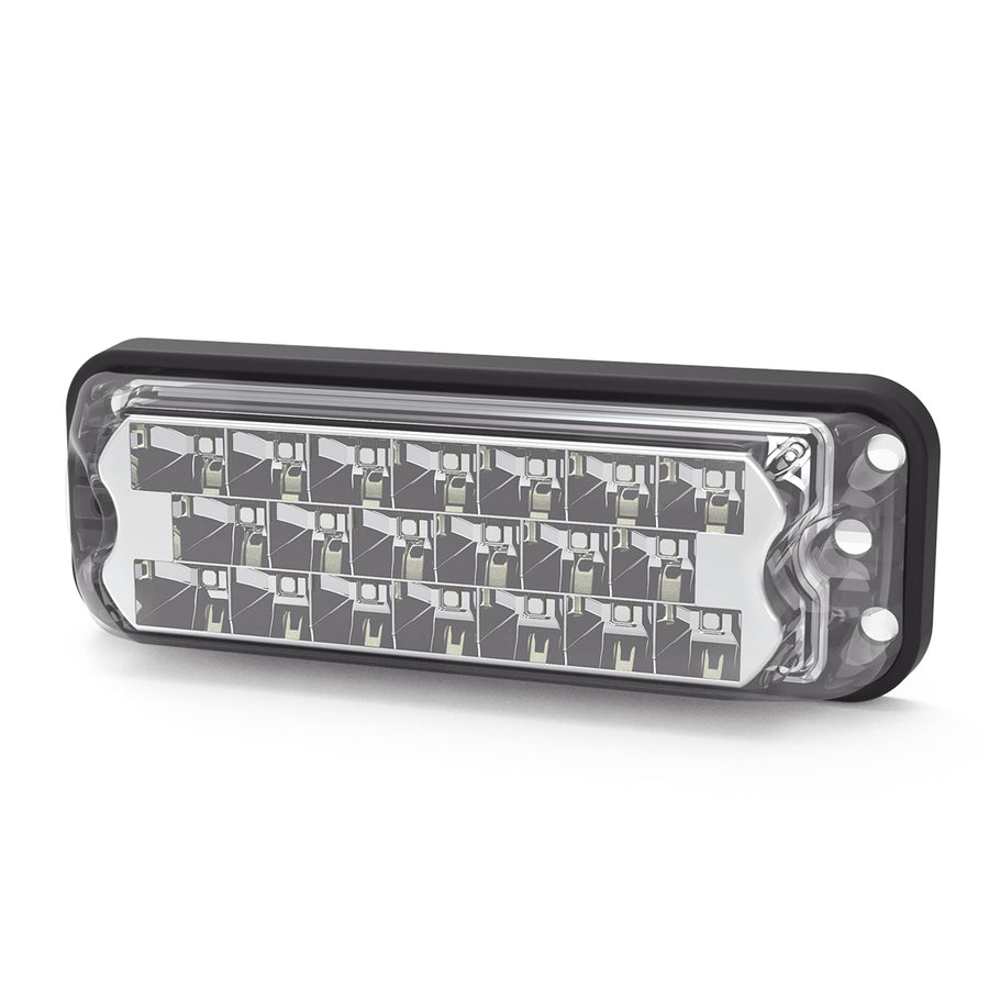 ECCO High-Intensity LED 20 LEDs Directional Amber Surface Mount 0.4 amps 12V 24V Waterproof 7 Flash Patterns Warning Light for Truck off Road car Commercial Vehicles, 5 Year Warranty