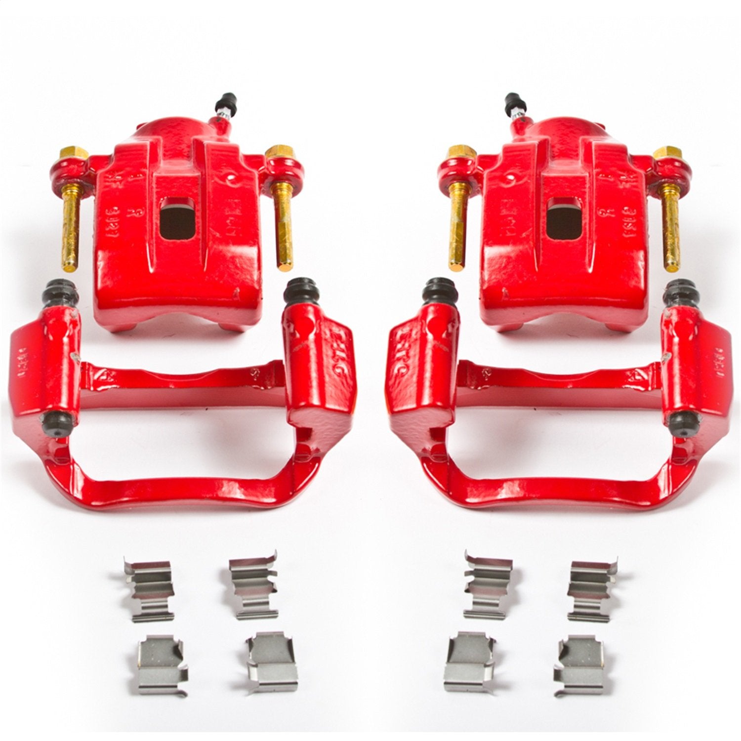 Power Stop S3276 Rear Pair of High-Temp Red Powder Coated Calipers for Toyota Sequoia 2008-2015, Toyota Tundra 2007-2015 [Model Specific]