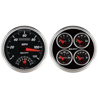 Auto Meter 5" Tachometer / Speedometer Combo Kit Designer Black II Box