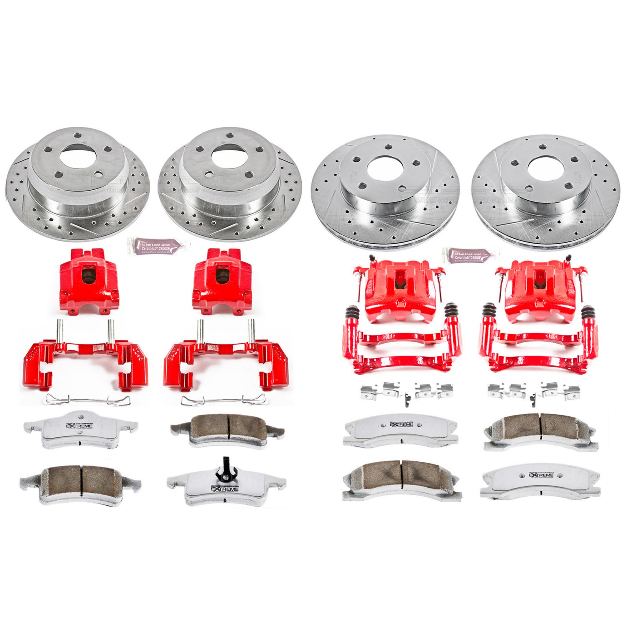 Power Stop KC2150-26 Z26 Street Warrior Brake Kit Front & Rear Jeep For Jeep Grand Cherokee 1999-2004 [Model Specific]