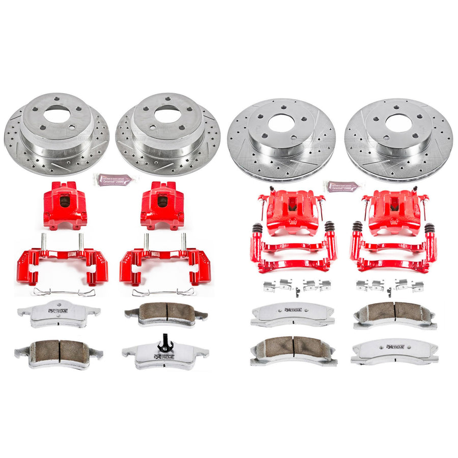 Power Stop KC2150-26 Z26 Street Warrior Brake Kit Front & Rear Jeep For Jeep Grand Cherokee 1999-2004 [Model Specific]