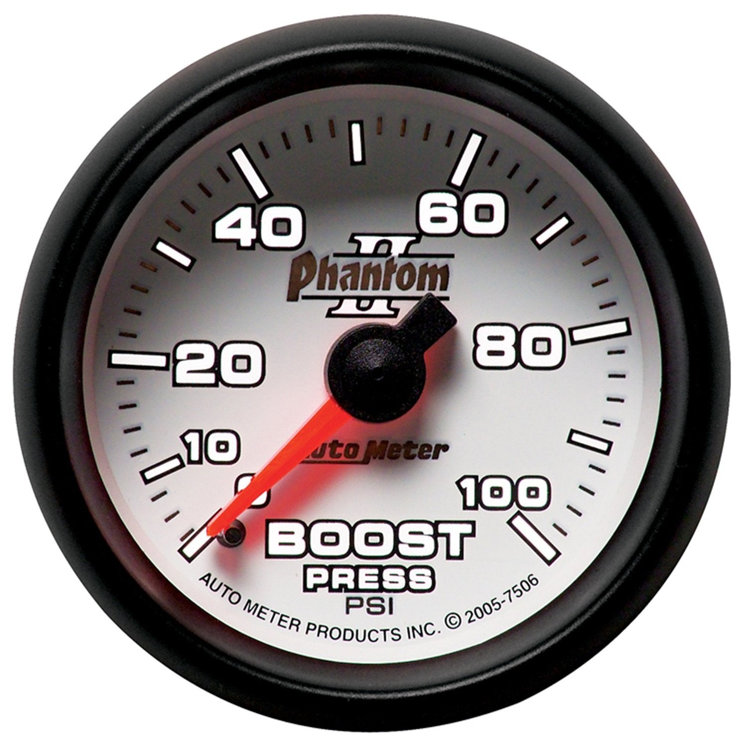 Auto Meter Phantom II 2-1/16" 0-100 PSI Mechanical Boost Gauge 7506