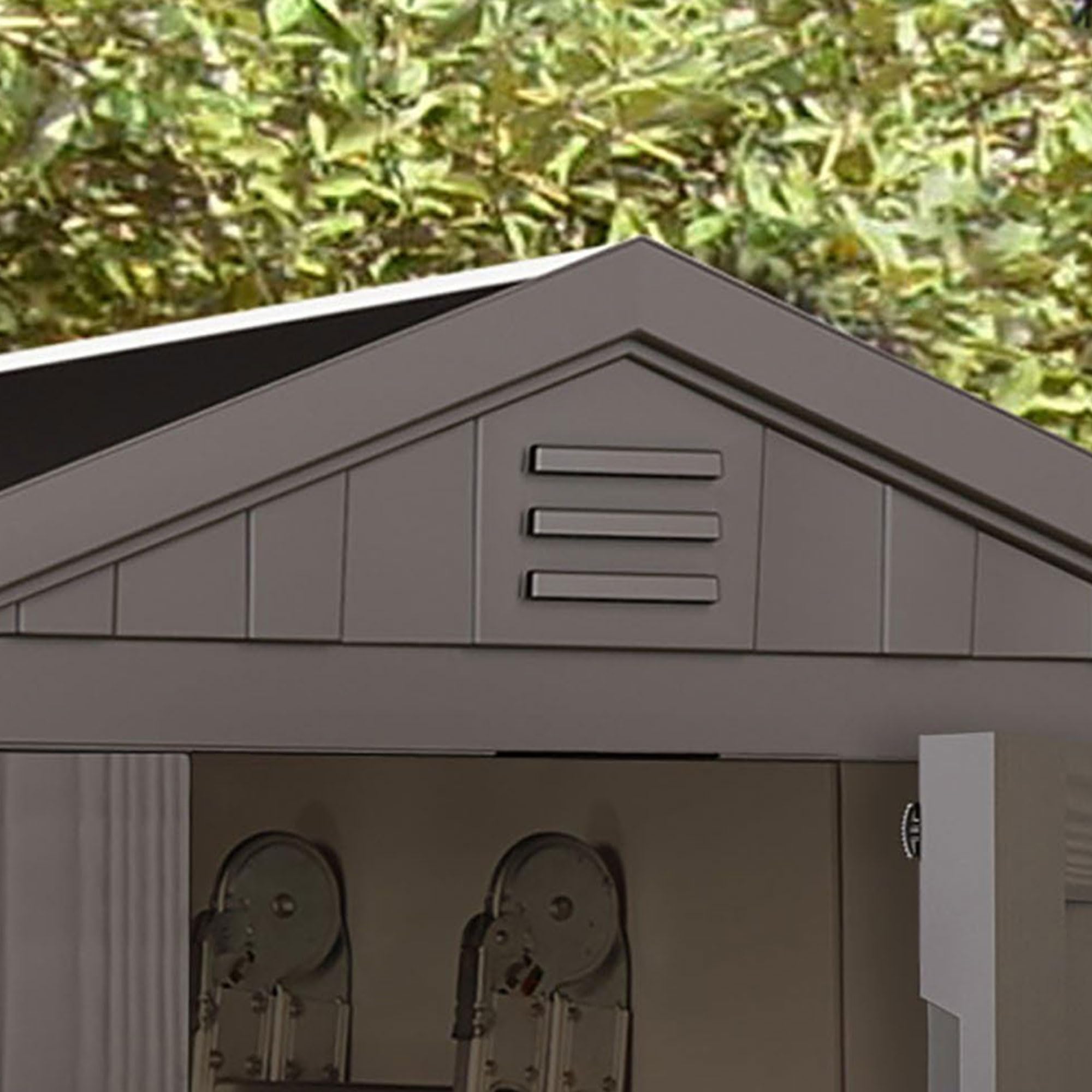 Keter 4x6 Factor Outdoor Storage Shed Kit-Perfect to Store Patio Furniture, Garden Tools, Bike Accessories, Beach Chairs and Push Lawn Mower