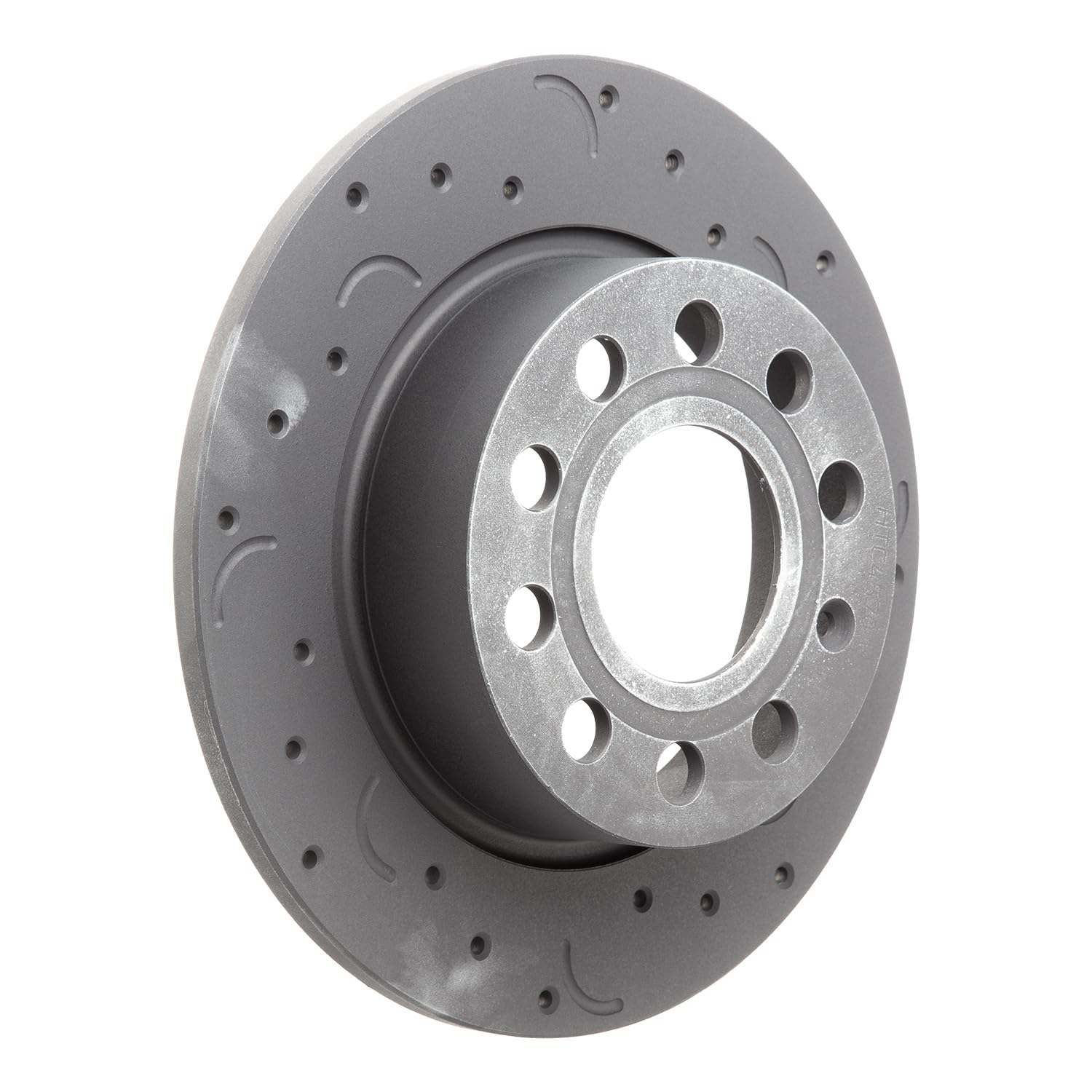 Talon Cross-Drilled and Slotted Solid Rotor, Hawk Performance Brakes, 9.96 in. Diameter, 2.02 in. Height