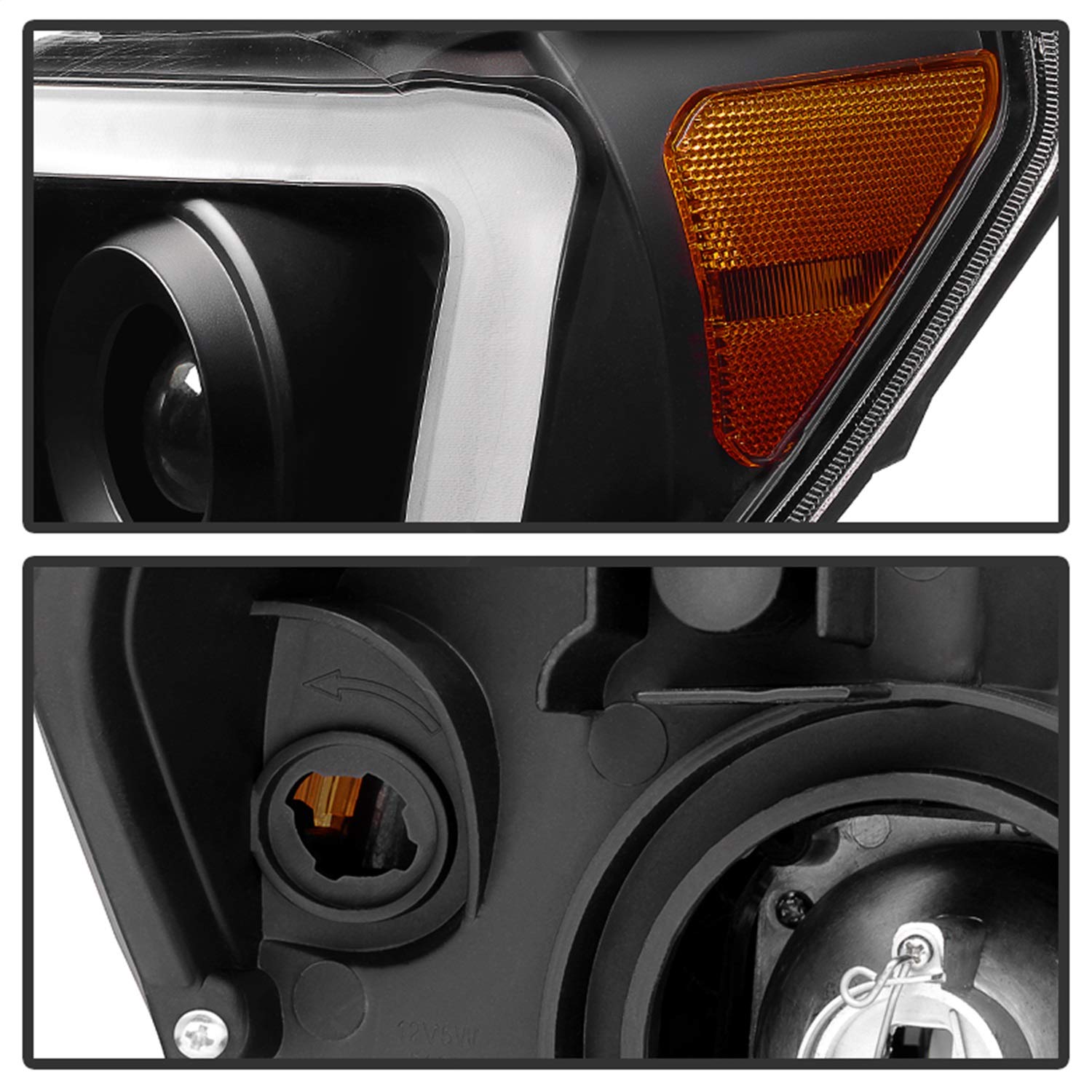 Projector Style xTune Auto Black/Clear Headlights 9027888