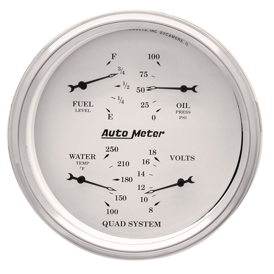 Auto Meter Old TYME 1610 White Quad Gauge