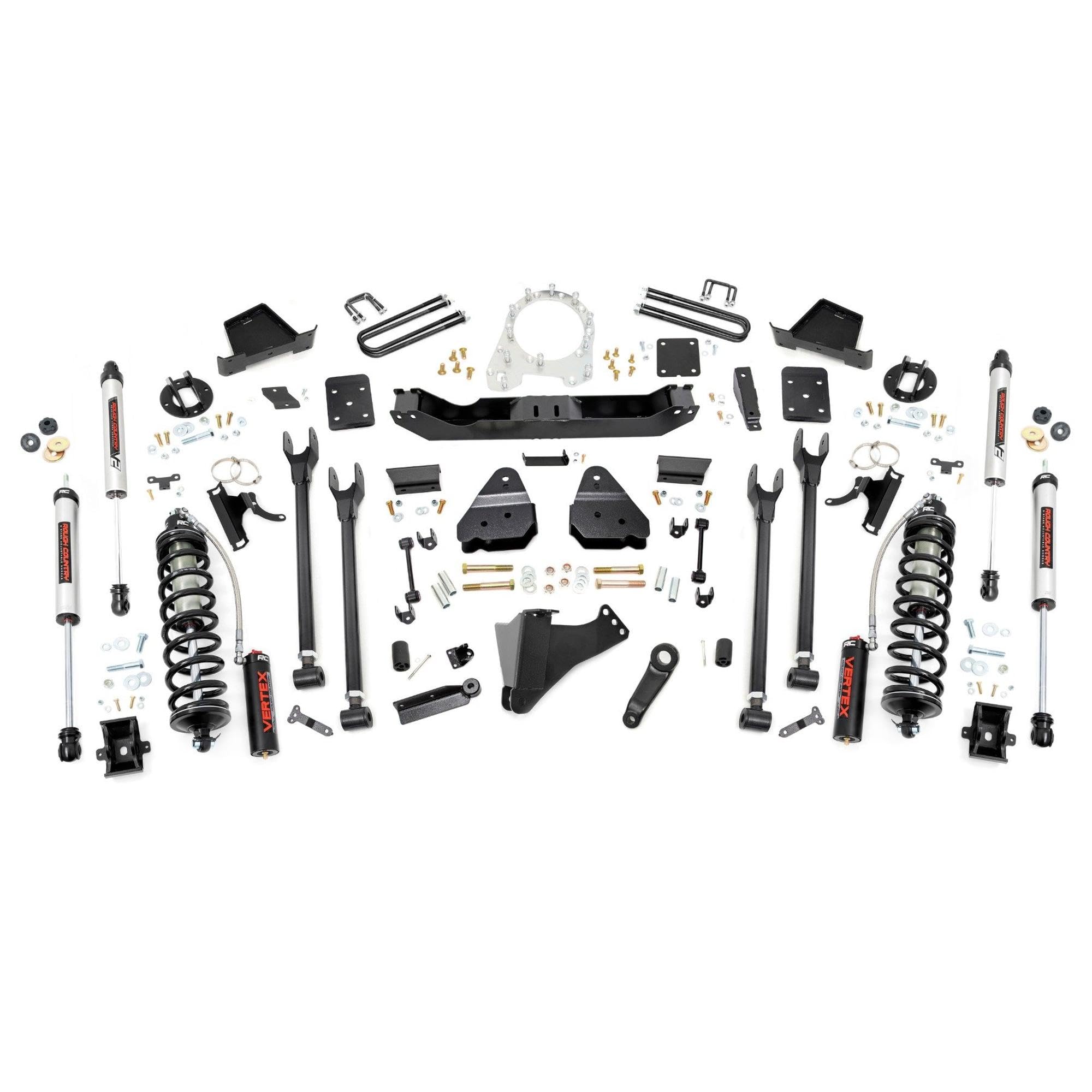 6" Rough Country Coilover Lift Kit for 17-22 Ford Super Duty | 4 Link - 50856