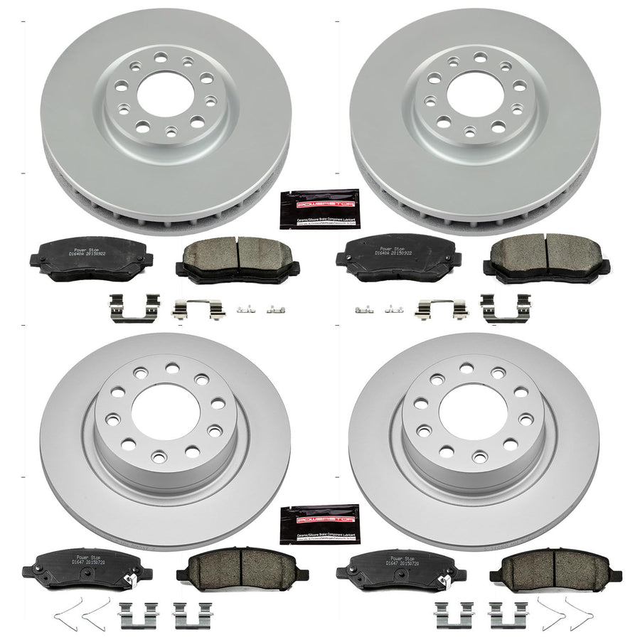 Power Stop CRK6373 Z17 Evolution Geomet Coated Brake Kit Front and Rear For Dodge Dart 2013-2016 [Model Specific]