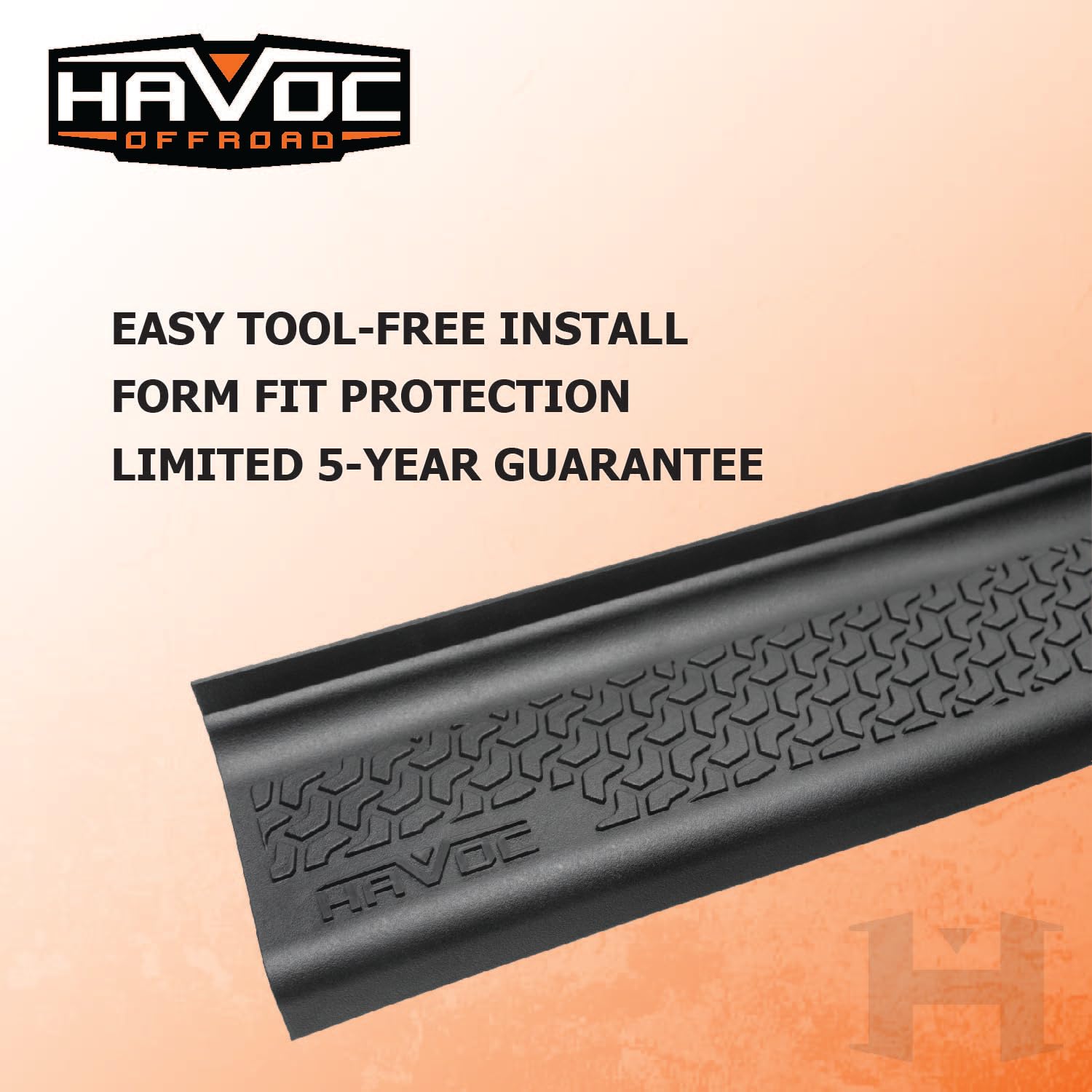 Entry Guards HAVOC OFFROAD for Ford Bronco 4-Door | 4-Piece Set, Black | HFB-08-002 | 2021-2025 Ford Bronco, 4-Door