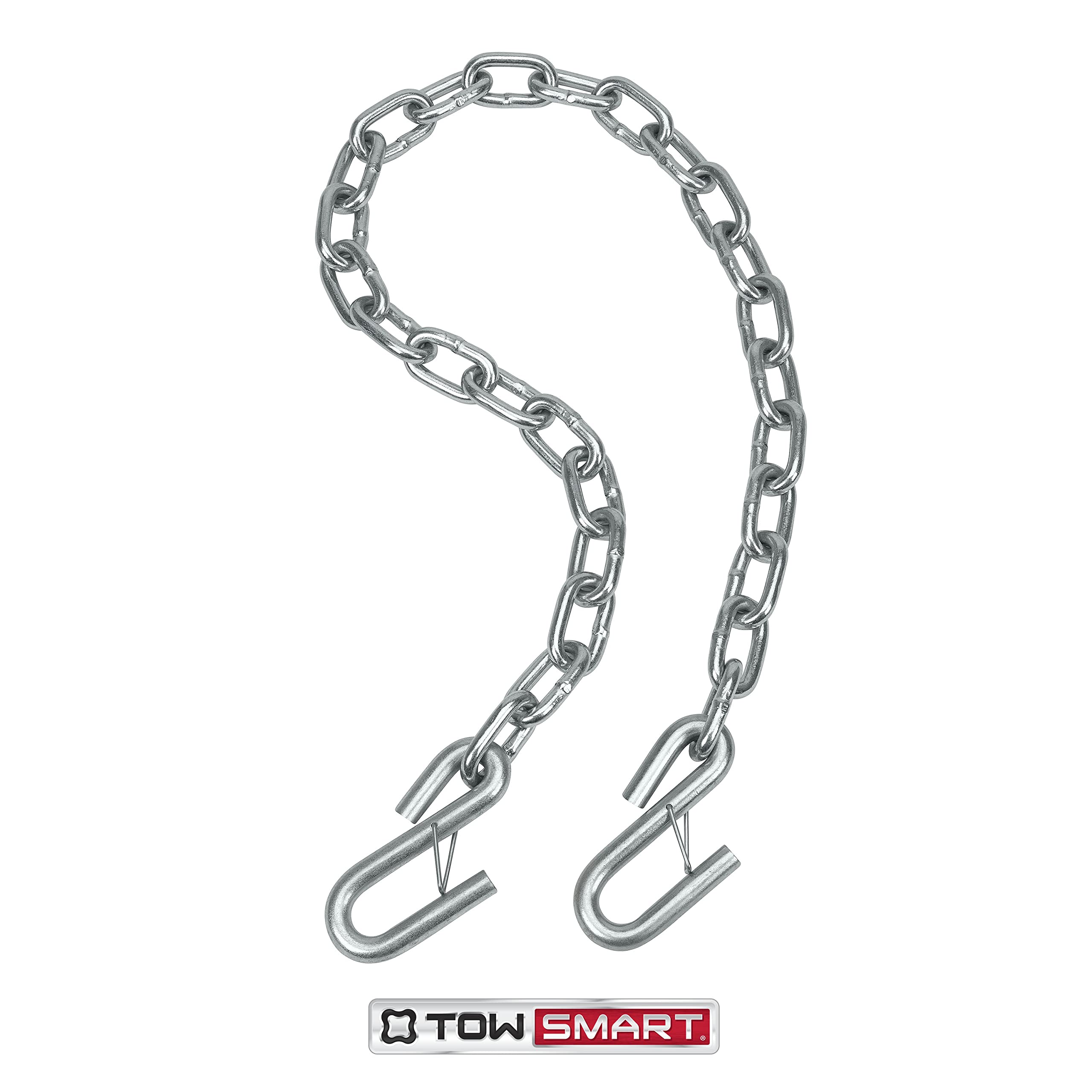 40 in. TOWSMART Towing Safety Chains with Safety Latch S Hooks - 5,000 lb. Capacity
