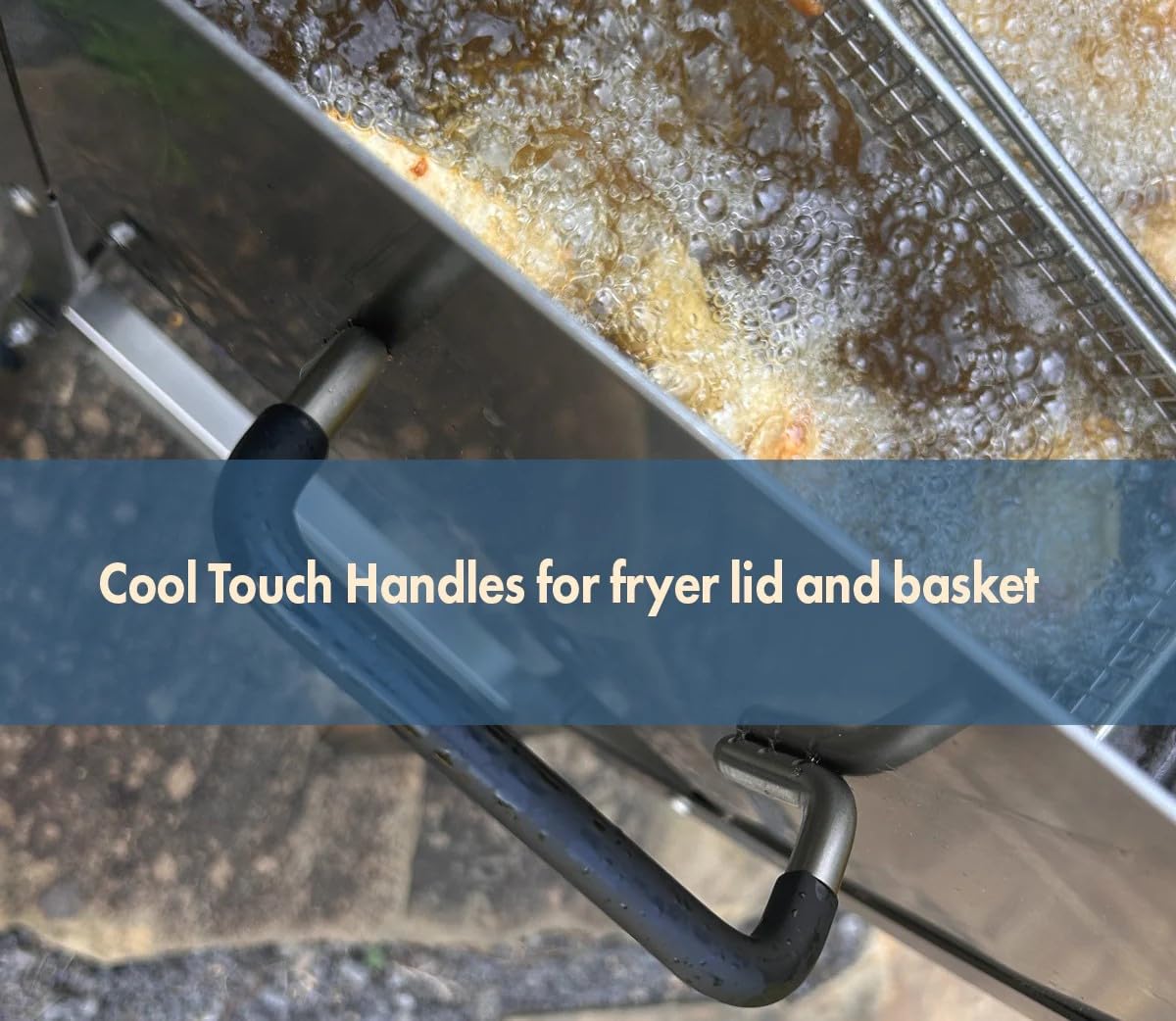 Bayou Classic 700-701 Stainless 4-gal Bayou Fryer Includes 2 Stainless Mesh Baskets Fry Thermometer Drain Valve High Pressure Regulator w/ 48-in Stainless Braided LPG Hose
