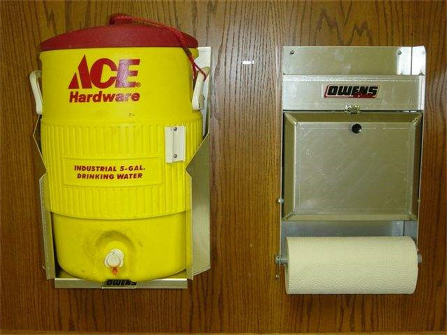 RaceMates Owens Products 39106 Garage & Trailer Storage Systems Smooth Aluminum Large 5-Gallon Drink Cooler